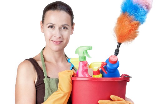 Local cleaners working in a Knightsbridge residential property