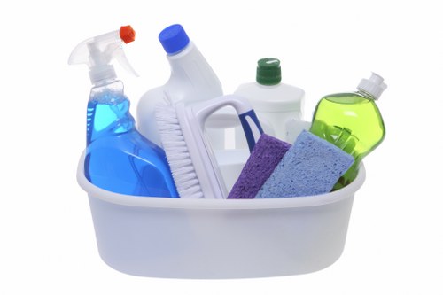Office cleaning team working in a Knightsbridge business reception area