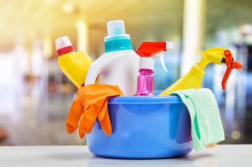 Professional cleaner working in a Knightsbridge apartment