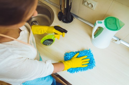 Low-carbon van used for sustainable deep cleaning collections in Knightsbridge