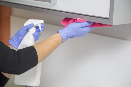 Local cleaners working in a Knightsbridge townhouse